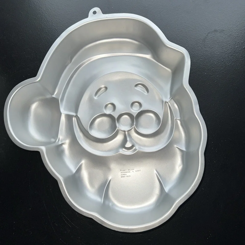 Vtg Wilton‎ 1987 Santa Claus Face Cake Pan Baking Mold Aluminum Korea 2105 1225